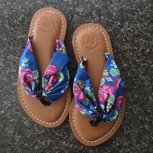 New Matilda Jane Blue and Pink Floral Sandals